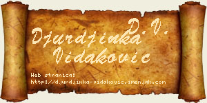 Đurđinka Vidaković vizit kartica